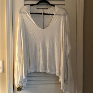 Free People flowy white top
